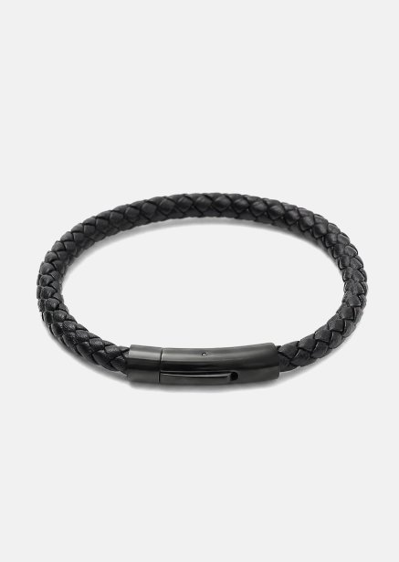 Bransoletka skórzana Onyx Weave