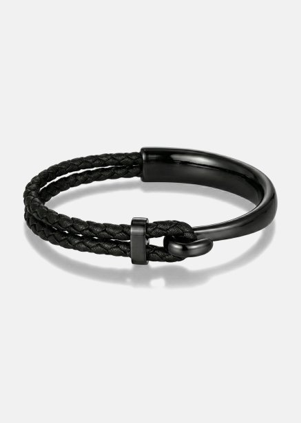 Bransoletka skórzana Obsidian Link