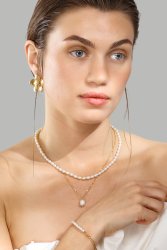Bransoletka Golden Pearl Chain - 18k Pozłacana