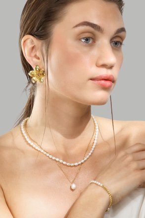 Kolczyki Flora Shine – 18k Pozłacane