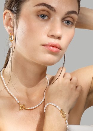 Naszyjnik Classic Pearl - 18k Pozłacany