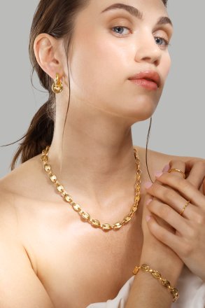 Kolczyki Chunky Link – 18k Pozłacane
