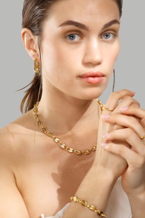 Kolczyki Chunky Link – 18k Pozłacane
