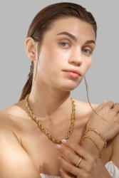 Bransoletka Tresse - 18k Pozłacana