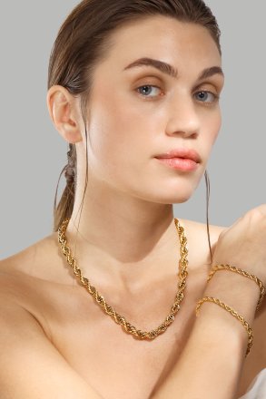 Bransoletka Tresse - 18k Pozłacana