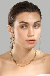 Kolczyk GeoHoops - 18k Pozłacany