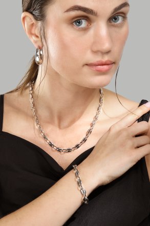 Naszyjnik Bold Link – Posrebrzany