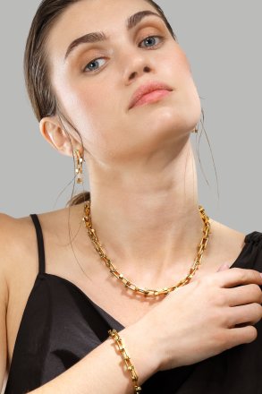 Kolczyki Link Luxe – 18k Pozłacane