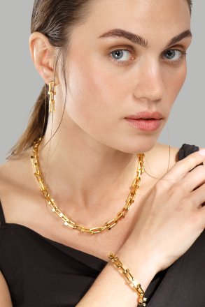 Kolczyki Link Luxe – 18k Pozłacane