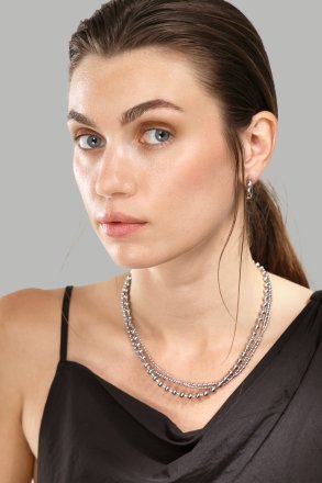 Naszyjnik Layered Shine – Posrebrzany