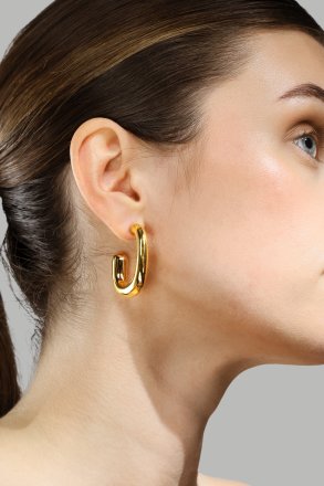 Kolczyk Elegant Curve - 18k Pozłacany