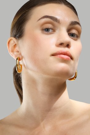 Kolczyk Elegant Curve - 18k Pozłacany