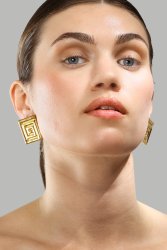 Kolczyk Geometric Glow - 18k Pozłacany
