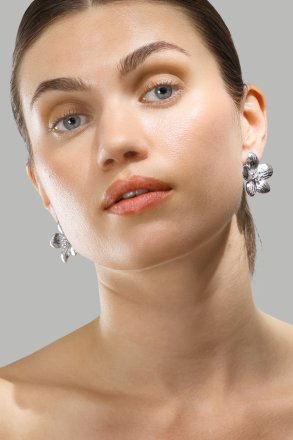 Kolczyki Flora Shine – Posrebrzane