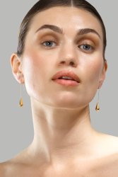 Kolczyk Golden Drop Elegance - 18k Pozłacany