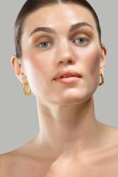 Kolczyk Golden Flow - 18k Pozłacany