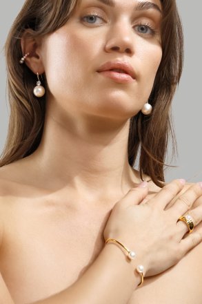 Pierścionek Pearl Serenity - 18k Pozłacany