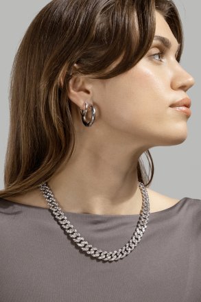 Bransoletka Steel Bold - Posrebrzana