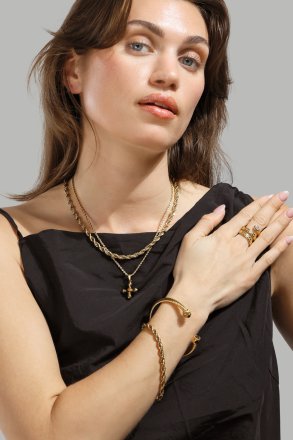 Bransoletka Twisted Link - 18k Pozłacana