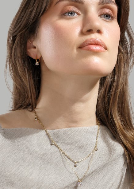 Radiance Drop Kolczyki – 18k Pozłacane