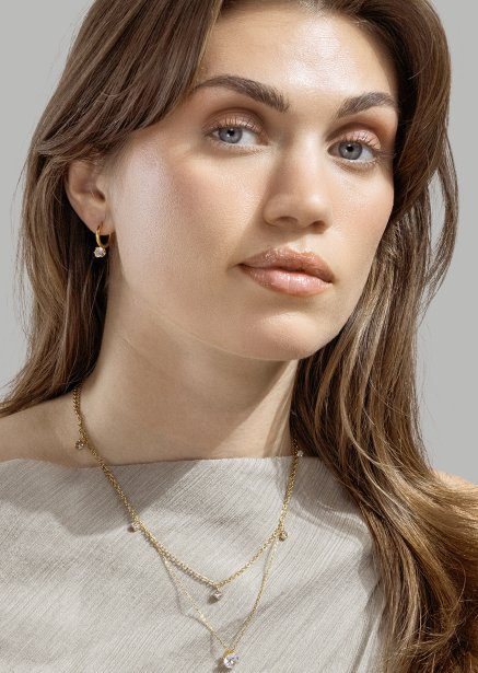 Radiance Drop Kolczyki – 18k Pozłacane