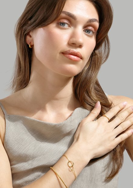 Bransoletka Duo Rings - 18k Pozłacana