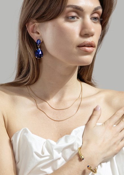 Bransoletka Aumaura Blue - 18k Pozłacana