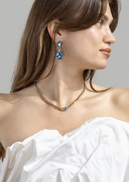 Azulora Icy Blue Kolczyki – 18k Pozłacane