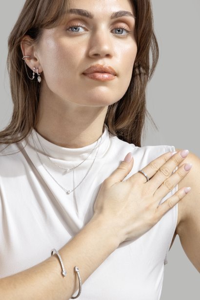 Pearl Charm Kolczyki – Posrebrzane