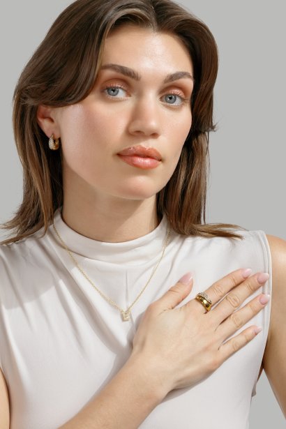Naszyjnik Initial Letters A-N – 18k Pozłacany