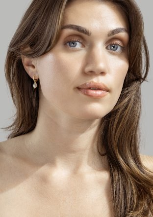 Pearl Charm Kolczyki – 18k Pozłacane