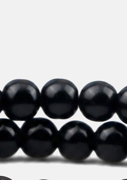 Bransoletka z koralików Obsidian Halo