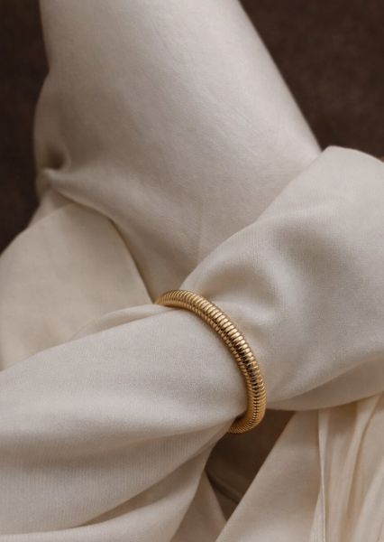 Bransoletka Sculpted Coil - 18k Pozłacana