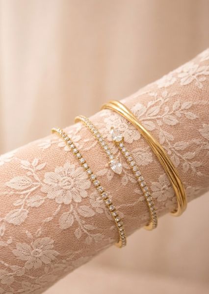 Bransoletka Gloria Band 2.2mm - 18k Pozłacana