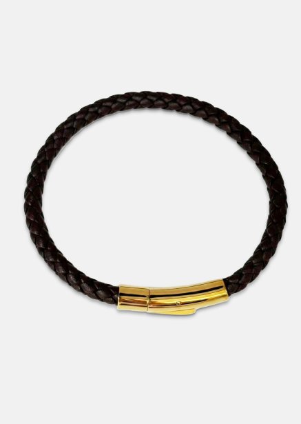 Bransoletka skórzana Crown Weave