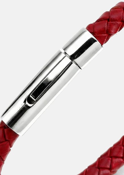 Bransoletka skórzana Crimson Arc