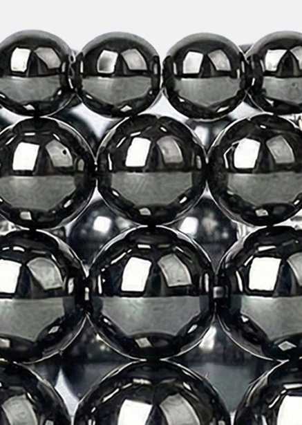 Bransoletka z koralików Obsidian Flow