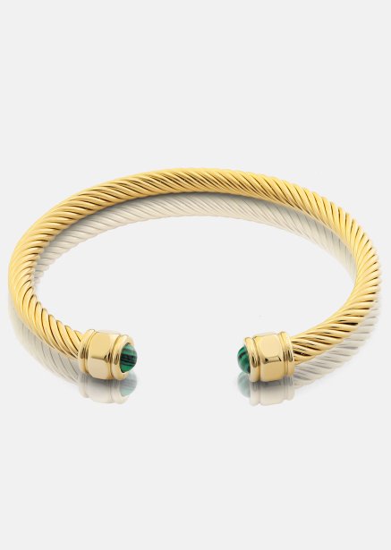 Bransoletka Aumaura Green - 18k Pozłacana