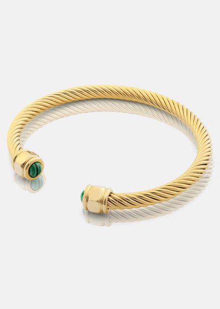 Bransoletka Aumaura Green - 18k Pozłacana