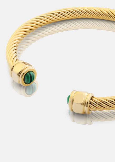 Bransoletka Aumaura Green - 18k Pozłacana