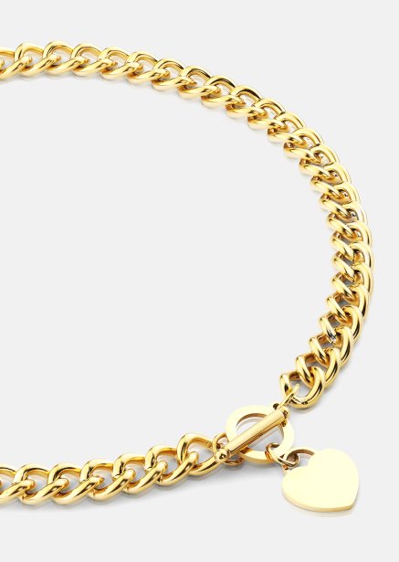 Luxe Circle Charm Necklace - 18k Pozłacany