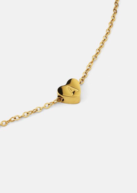 Naszyjnik Heart Letter- 18k Pozłacany