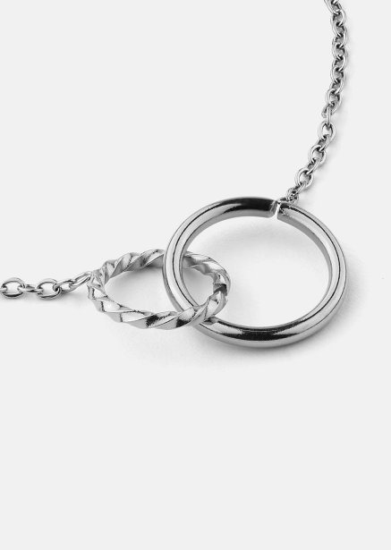 Bransoletka Duo Rings - Posrebrzana