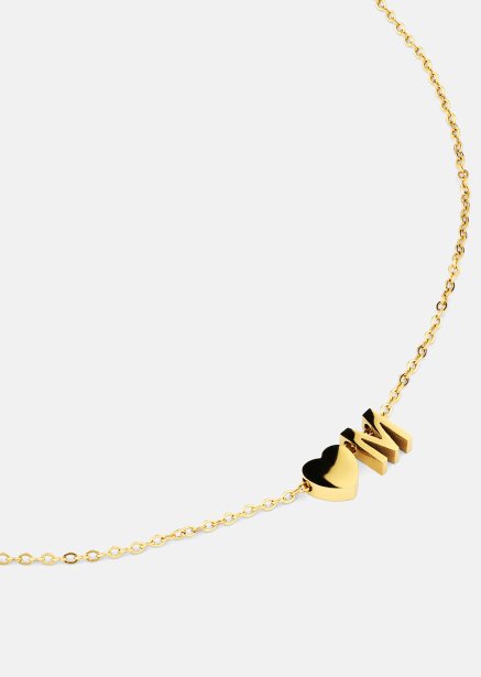 Naszyjnik Heart Letter- 18k Gold Plated