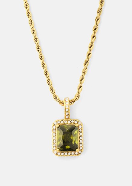 Naszyjnik Green Luxe - 18k Pozłacany