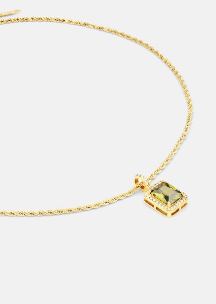 Naszyjnik Green Luxe - 18k Pozłacany