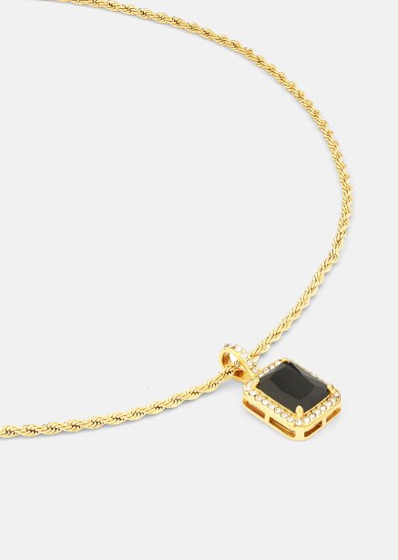 Naszyjnik Black Luxe - 18k Pozłacany