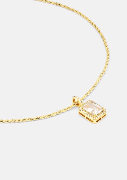 Naszyjnik White Luxus - 18k Pozłacany