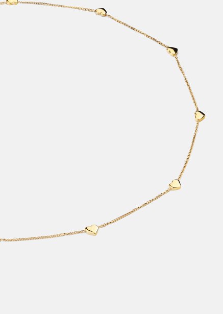 Naszyjnik Golden Hearts - 18k Pozłacany