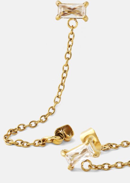 Kolczyk Light Crystal Drip - 18k Pozłacany